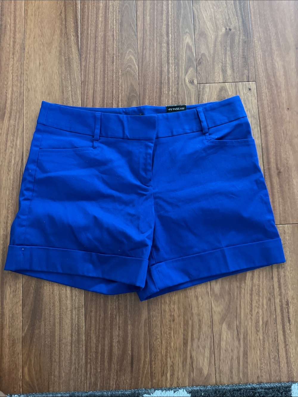 Express Women’s Cobalt Blue Cuffed Bermuda Shorts